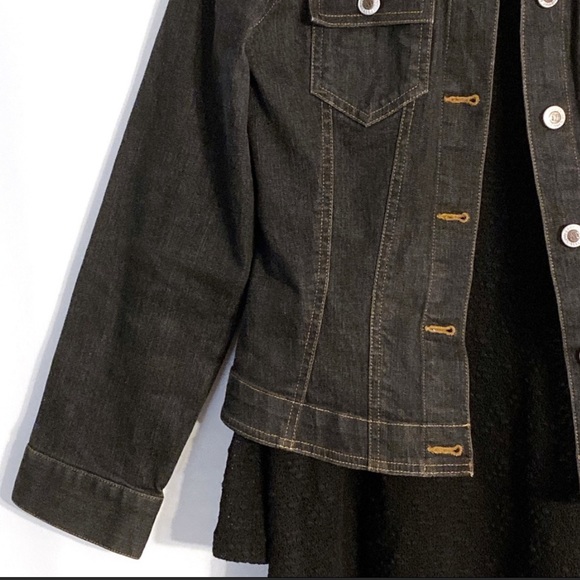 Ann Taylor Dark Wash Denim Jacket - Picture 4 of 8